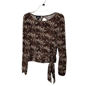 NWT By & By Women’s Animal Print Top